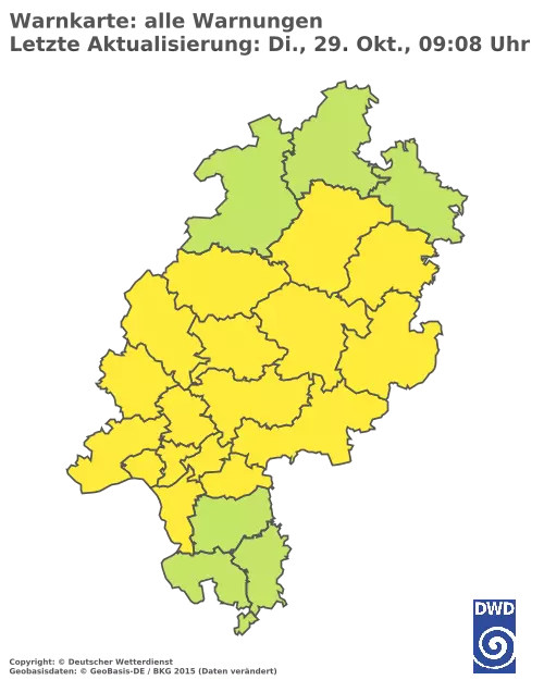 Aktuelle Wetterwarnungen für  Schwalm-Eder-Kreis