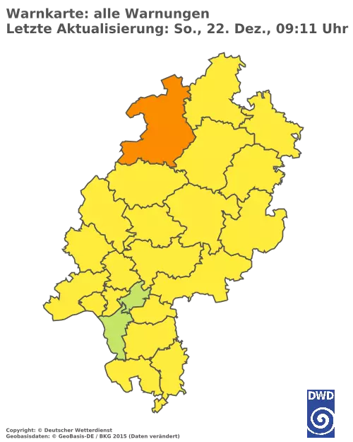 Aktuelle Wetterwarnungen für  Schwalm-Eder-Kreis