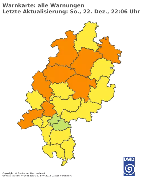 Aktuelle Wetterwarnungen für  Schwalm-Eder-Kreis