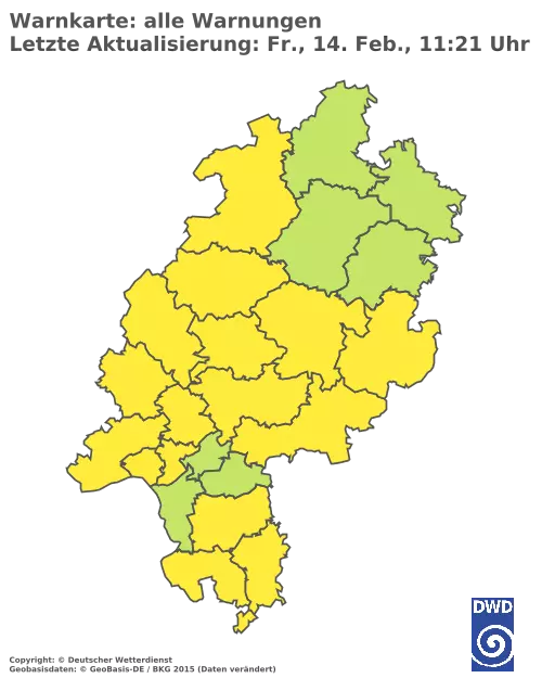 Aktuelle Wetterwarnungen für  Schwalm-Eder-Kreis