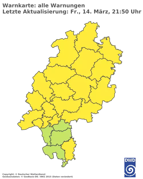 Aktuelle Wetterwarnungen für  Schwalm-Eder-Kreis